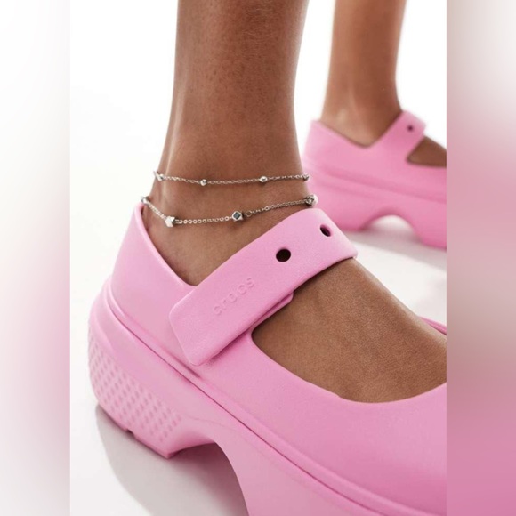 Crocs Stomp Mary Jane Platform Sandals – Pink – Men’s 2 / Women’s 4 - Picture 3 of 13